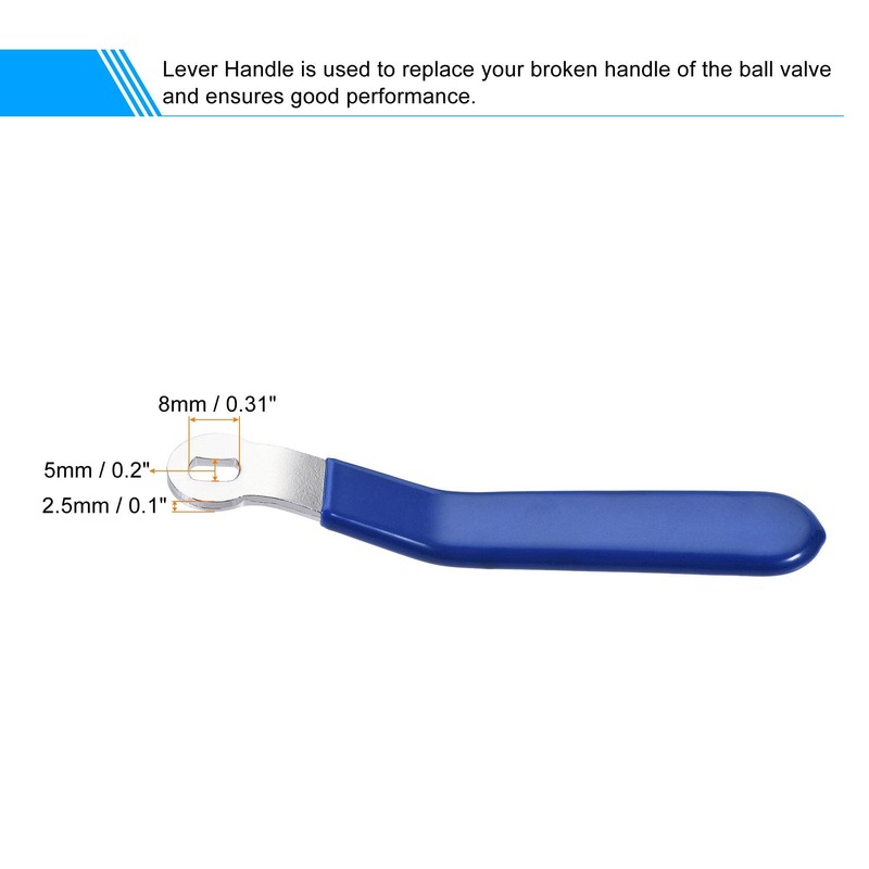 sourcing map Lever Handle Iron Chrome Plated Replacement with Plastic