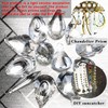 H&D Pack of 12 Clear Crystal Chandelier Lamp Lighting Drops