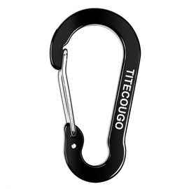 Carabiner, Stylish, Aluminum, D-Ring, Keychain, Snap, Outdoor, Camping Keychain, Fishing, Climbing, Outdoor Activities, Hiking, Camping, Travel, Black, 4 Ct