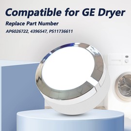 WISINY WE01X24552 Dryer Control Knob Replacement Part White, Compatible for GE Dryer Control Knob,Replacement Model AP6026722, 4396547, PS11736611 2PCS