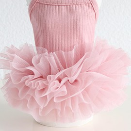 INGSIST Dog Pink Tutu Clothes Dresses Small Doggy Pet Sweet Outdoor Birthday Party Festival Outfit