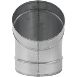 ECOPRO VENT 6" Inch 45˚ Degree Galvanized Steel Duct Elbow - Pressed Industrial Connector Bend - Ventilation Pipe Fitting - Dryer, Exhaust, Extractor Hood Air Inlet, Outlet Pipe Joint