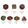 UDIXI 7-Piece Glass DND Dice Set, MultiFaceted Diamond-Cut Glass D&D