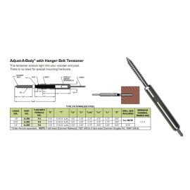 Ultra-Tec A-JB6 Adjust-A-Body® with Hanger Bolt Tensioner Cable For 1/8" Or 3/16