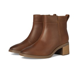 Clarks Women's Lileigh Charm Ankle Boot, Tan Oily Leather, 9 Wide