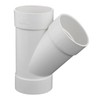 3" PVC 45 Degree Wye DWV Sanitary Y-TEE Street for