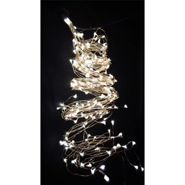 PANAX 200 Micro LED Light Bundles on High-Quality Silver Wire with 16 Strands (100-150 cm) - Christmas Decoration Warm White Power Operated