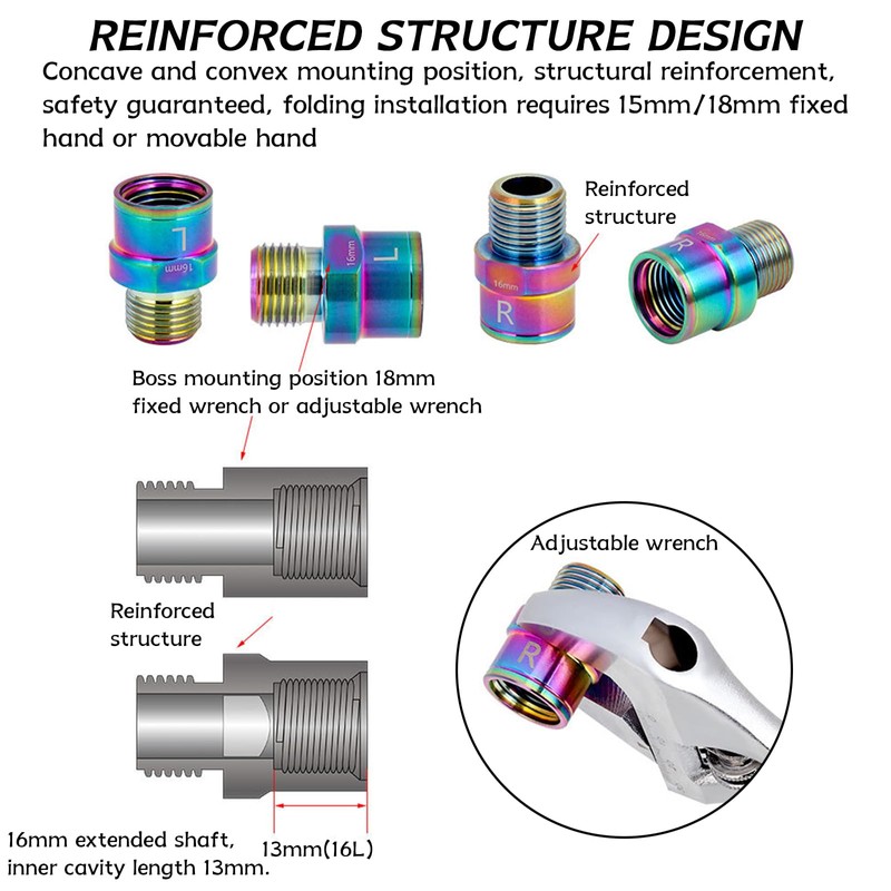 1 Pair Bicycle Pedal Extender, Titanium Alloy Bicycle Pedal Spacer,