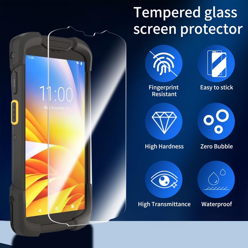 Laratechuu 4PCS Tempered Glass Screen Protector for Zebra TC73 TC78