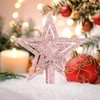 VEYLIN Christmas Tree Topper,20CM Gold Glittered Star Christmas Tree Topper