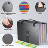 Vanulee 25 Pockets File Organiser Box Files Folder Document Organisers,Concertina