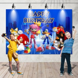 5x3FT Happy Birthday Backdrop, Party Decorations Happy Birthday Banner Photography Background Photo Decorations Supplies Sign Poster for Girls Boys Teens Baby Shower Party Decorations