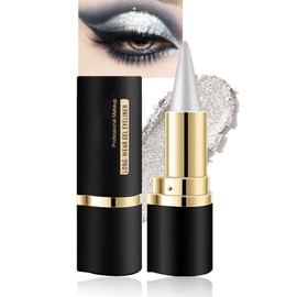 MooGlamor Matte Eyeliner Pencil Highly Pigmented Eyeliner Cream with Waterproof and Retractable Eye Liner Pencils for Intense or Simple Eye Makeup (Silver)