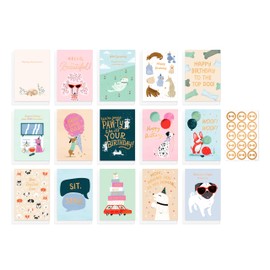 American Greetings 15-Count All Occasion Greeting Card Bundle with Envelopes and Seals for Dog Lovers and Owners