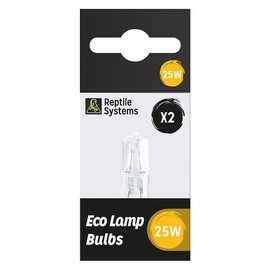Reptile Systems Replacement Bulb Eco Halogen White Spot Lamp – White 25w, 2 Count – Replacement Bulb Kit for Reptiles & Amphibians – Light for Tanks, Vivariums & Crested Geckos