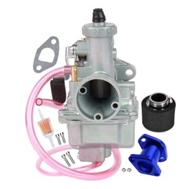 SVKZGFZ VM22 Carburetor for Predator 212CC 196CC GX200 GX160 CT200U BT200X KT196 Mini Bike Go Kart Carb, with Intake Manifold (Blue) + 38MM Foam Air Filter (Black)