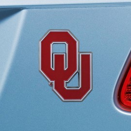 FANMATS 22238 Oklahoma Sooners 3D Color Metal Emblem, Diecut Team Logo Auto Emblem