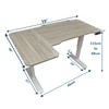 bilbil 59 Inches L-Shaped Height Adjustable Electric Standing Desk, Sit