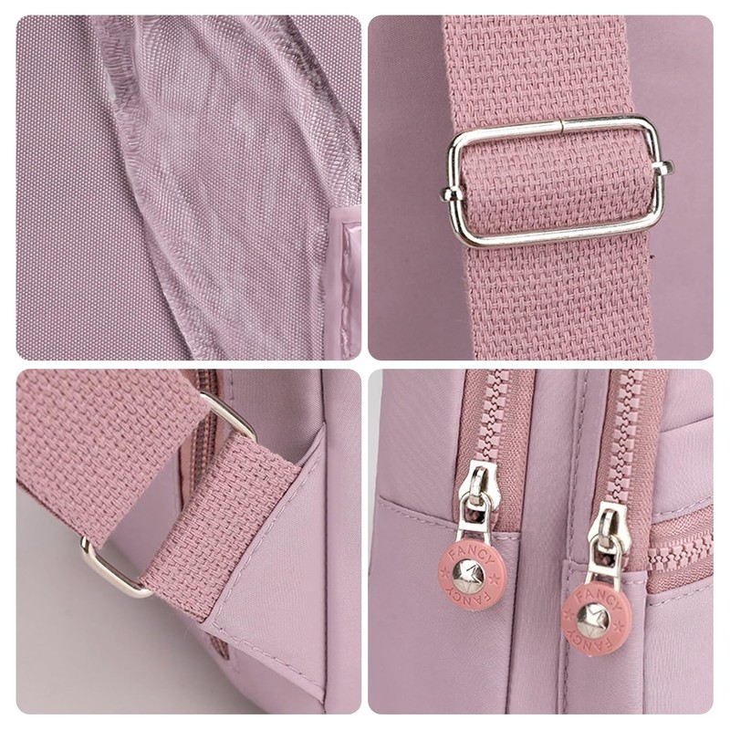 MEMOFYND 1 Piece Sling Chest Bag, Waterproof Nylon Shoulder Bag,
