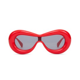 Schmonti Oversized Thick Shades Inflated Frame Oval Y2k Sunglasses Futuristic Eyewear Aesthetic Sun Glasses for Women Men