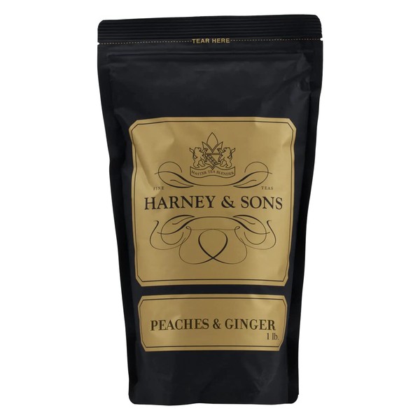 Harney & Sons Fine Teas Peaches and Ginger Black Tea Loose Tea (1 Pound)