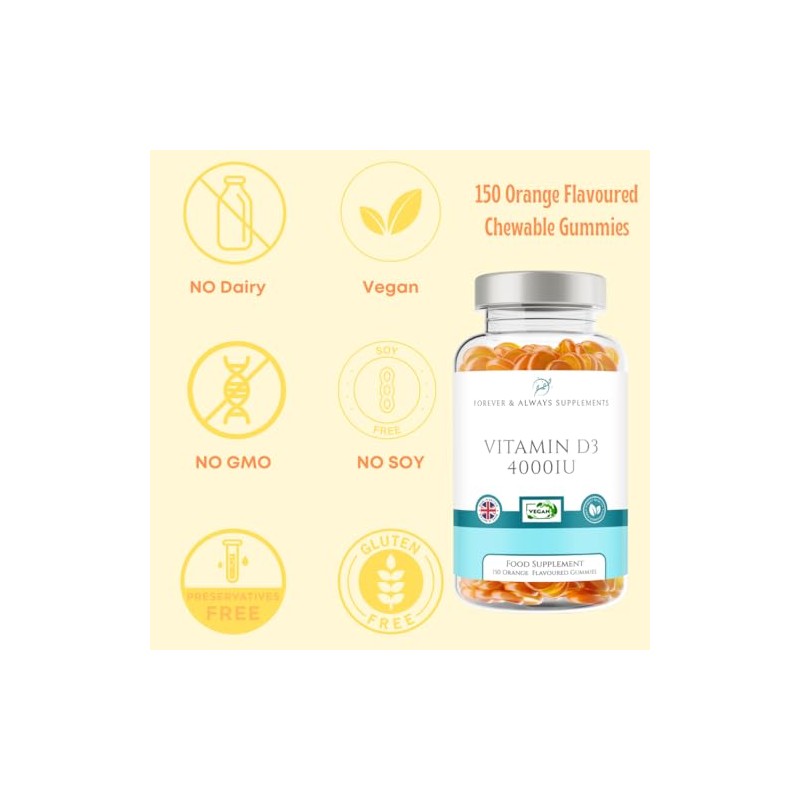 Vitamin D3 4000iu - High Strength 100μg - 5 Months