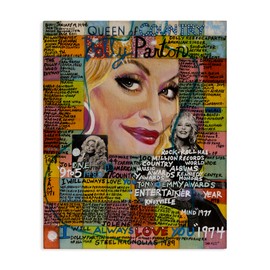 Stupell Industries Dolly Parton Collage Canvas Wall Art Design by Sabin, 16 x 20