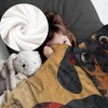 cromcu Dachshund Blanket for Women Men Kids, Flannel Dachshund Blankets