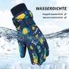 Durio Children's Ski Gloves Waterproof Winter Snow Gloves PU Palm