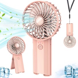 udodik Portable Hand Held Fan-Handheld Personal Fan Rechargeable with 4 Speed...