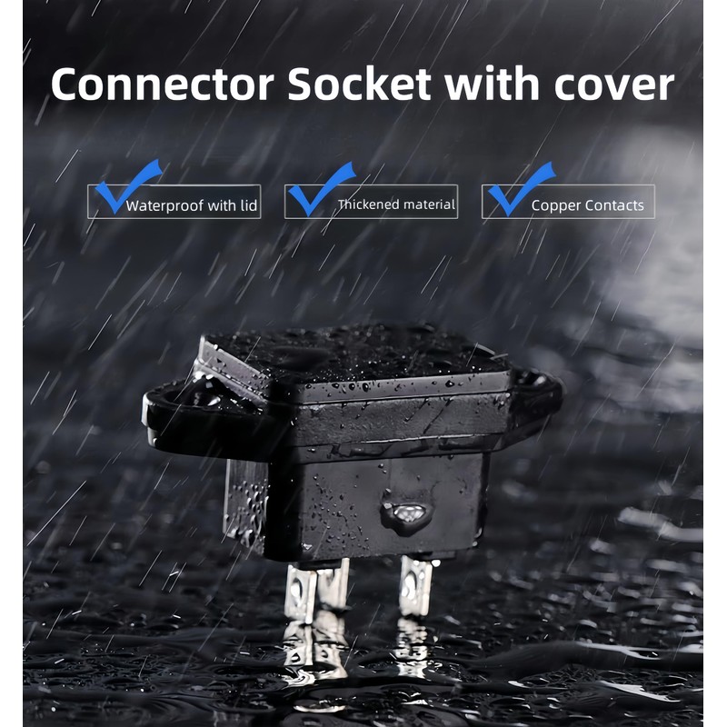 BOXONLY C14 3 Pins Panel Mount Plug Adapter AC 250V