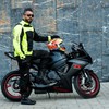 ChoCho Track Men's Summer Motorcycle Jacket with Armor Protection (Large,
