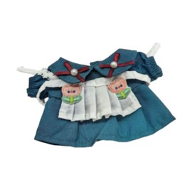 Sharplace Plush Doll Maid Suit Make Your Own Dolls, Photo Props, DIY Educational Fashion Uniform Dress up for 5.91'' Duck Doll, Green