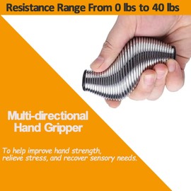 AsggBah 1 Pack Spring Metal Stress Therapy Ball & Hand Squeeze Ball - Fidget & Strength Trainer - Hand Exerciser Grip Strengthener & Squishy Tools for Wrist Rehab, Stress Relief Hand & Finger Therapy Squeeze Ball