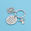 FUSTMW Guardian Angel Prayer Keychain Drive Safe Gifts New Driver
