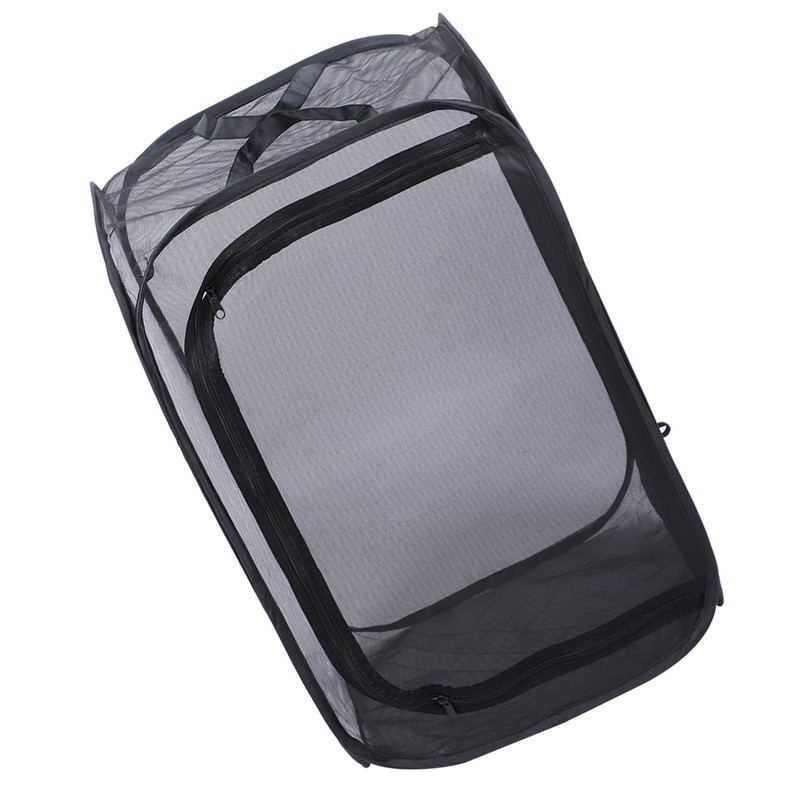 Black Collapsible Foldable Ventilated Insect Light Transmission Mesh Cage House