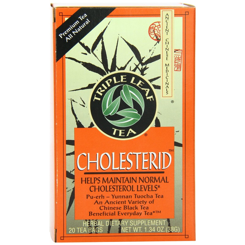 Triple Leaf Tea, Cholesterid, 20 Tea Bags (Pack of 6)