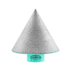 LEKOMESH Diamond Beveling Chamfer Bits - Diamond Countersink Drill Bit 2in x 5/8"-11 Thread Angle Grinder for Shaping Enlarging Cleaning Existing Holes of Granite Marble Porcelain
