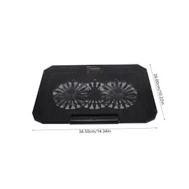 FELTECHELECTR 1pc Laptop Cooler Stand for Notebook Portable Radiator Ultra-Quiet Fans Lightweight Design for Use Material Black