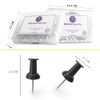 NEDBLUE Black Push Pins - 120 Drawing Pins with Storage