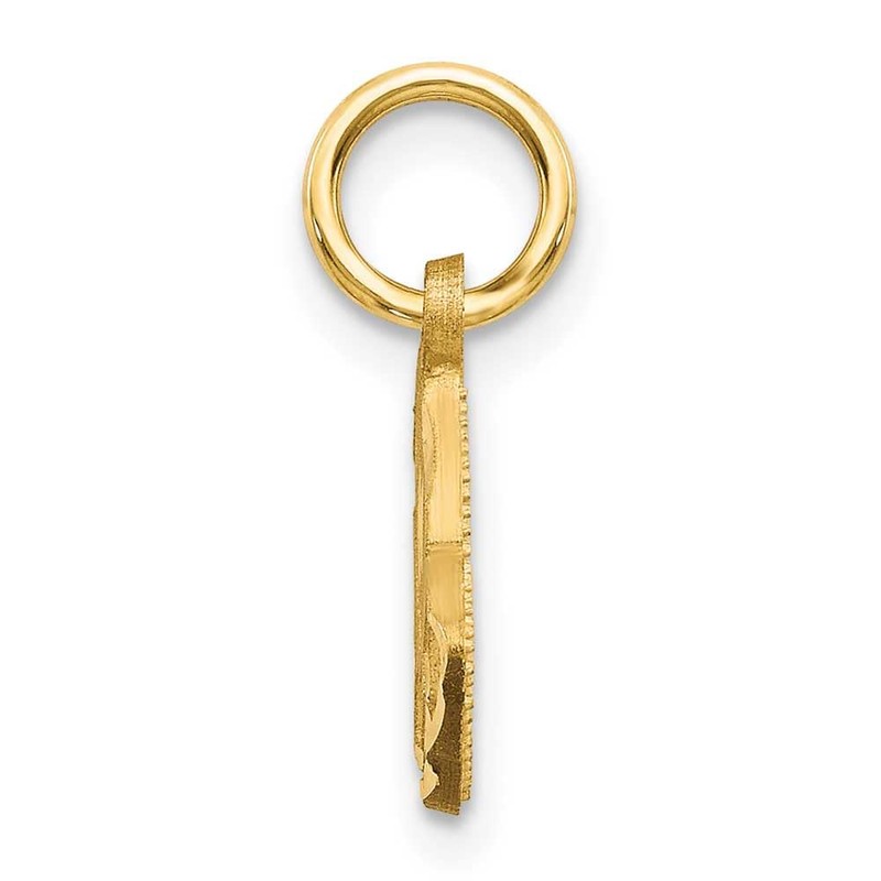 Saris and Things 14k Yellow Gold Praying Hands Charm Pendant