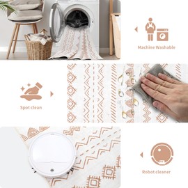 Dotiiorug Small Area Rugs 2x3 Washable Rug for Entryway Kitchen Floor Bathroom Bedroom Bedside, Non Slipe Indoor Door Mat Boho Moroccan Geometric Carpet