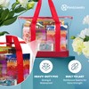 Handy Laundry Clear Tote Bag - Zipper Closure, Long Shoulder