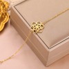Amaxer Celtic Knot Gold Bracelets Stainless Steel Trinity Knot Flower