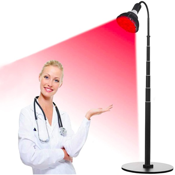 MiGGMM 54W Red Light Therapy Lamp,27"-78" Height Free Adjustment,18LEDs Red 660nm and Near Infrared 850nm Chip Combination Red Light Therapy for Body Pain Relief,Skin,Red Light Therapy Device