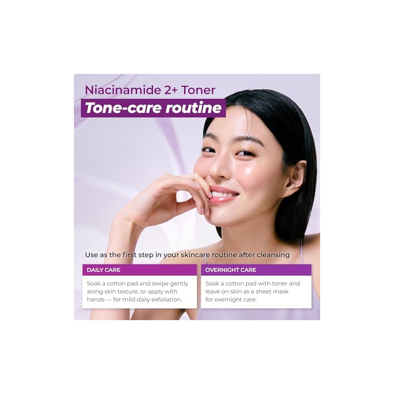 JUMISO Niacinamide 2% Exfoliating Face Toner with PHA + BHA