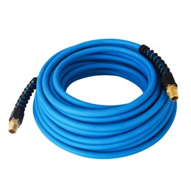 PONO 1/4 in. x 50 ft. Pneumatic Hybrid Air Hose, 300 PSI All-Weather Rubber Air Tool Hose with Solid Brass Industrial Connector, Lightweight, Anti-Kink, Flexible
