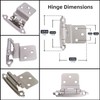 DecoBasics 3/8" Inset Cabinet Hinges Brushed Nickel (10 Pair -20