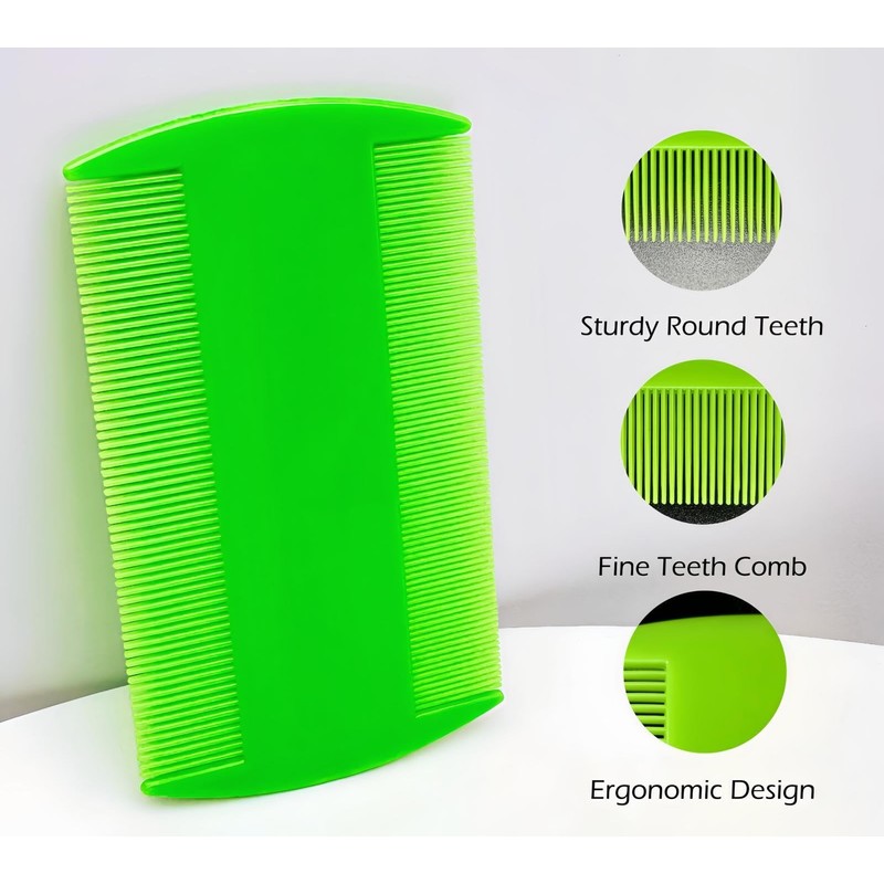 Yumflan Flea Comb, 5 Pack Double Sided Fine Tooth Comb,