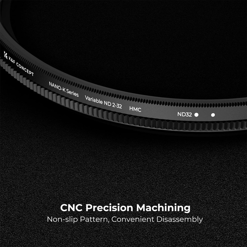 K&F Concept 43mm Variable ND2- ND32 Filter, 5-Stop Adjustable ND